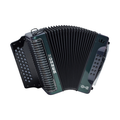 Hohner Corona C-II GCF Accordion - Green to Gold - Open Box