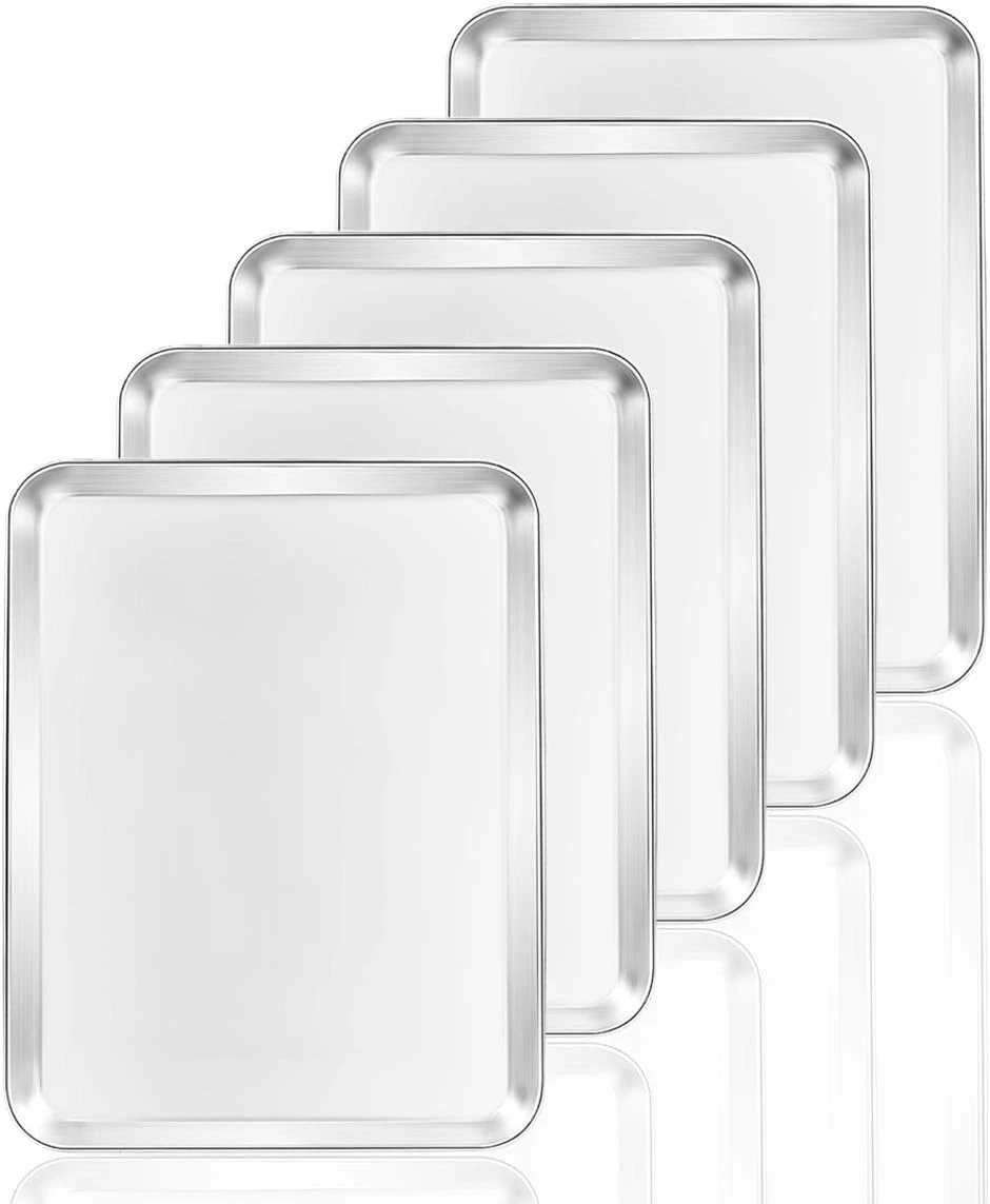 Baking Sheets 5 Pieces Cookie Sheets Set of 5 Stainless Steel Baking Pans