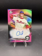 Andrew Painter Rookie Auto 2021 Bowman Platinum Pink Refractor RC /199 Phillies