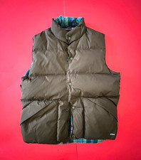 Vintage Stussy Mens L Puffer Vest Brown/Purpl...