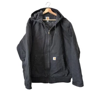 Carhartt Mens XL Black Loose Fit Washed Duck Insulated Quilted Winter Jacket
