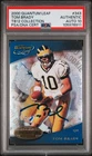2000 QUANTUM LEAF #343 TOM BRADY ROOKIE RC PSA AUTHENTIC AUTO 10