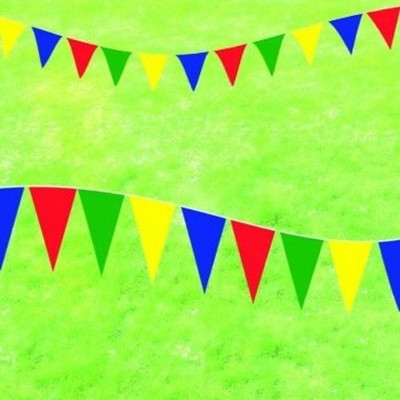 Foil Flag Banner, Colour Assorted NEW