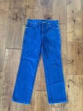 Wrangler Vintage High Rise Straight Leg Blue Denim Jeans
