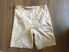 Vtg Instant Shape Girdle High Waist Nylon Silky Beige Satin Size Large