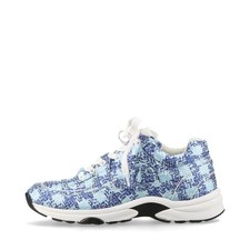 Chanel Coco Mark 24P Fabric Sneakers EU36 Ladies' Light Blue G45585 Box Included