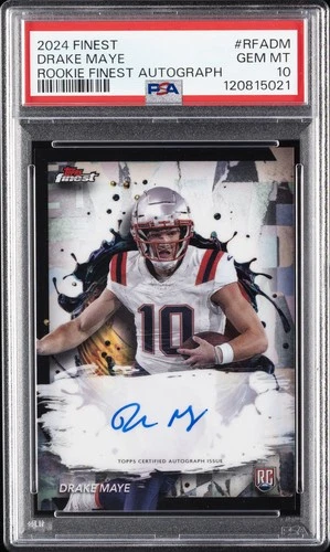 2024 TOPPS FINEST RC FINEST AUTOS #RFADM DRAKE MAYE PSA 10