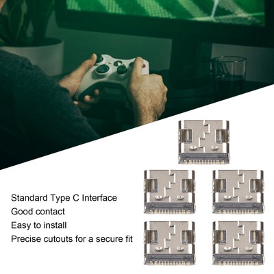 5x Game Handle Charging Port Type C Interface Replacement Gamepad Charging So CB