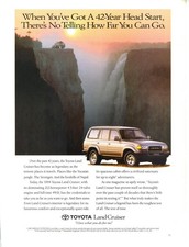 Vintage 1990's Print Ad Toyota '94 Land Cruiser SUV Off-Road 4WD Jungle Canyon