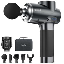 HEYCHY Percussion Massage Gun Deep Tissue, Massager for Back Sleek Black