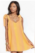 Show Me Your Mumu Sunset Stripe Throw And Go Tie Mini Dress-Large