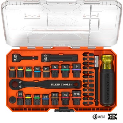 Klein Tools 65302KNECT KNECT Pass-Through and Impact Socket Set