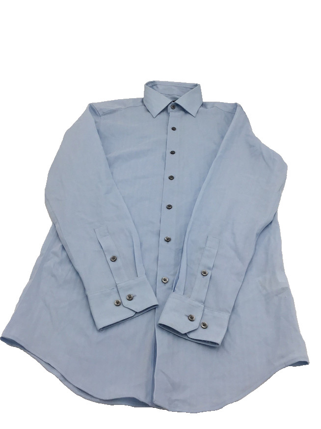 Alfani Mens Slim Fit Temperature Regulating Dress Shirt Blue Sz Small 4090₽