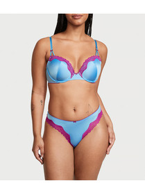 NEW Victoria's Secret Tease Push Up Bra & Cheeky Panty Set Blue Purple
