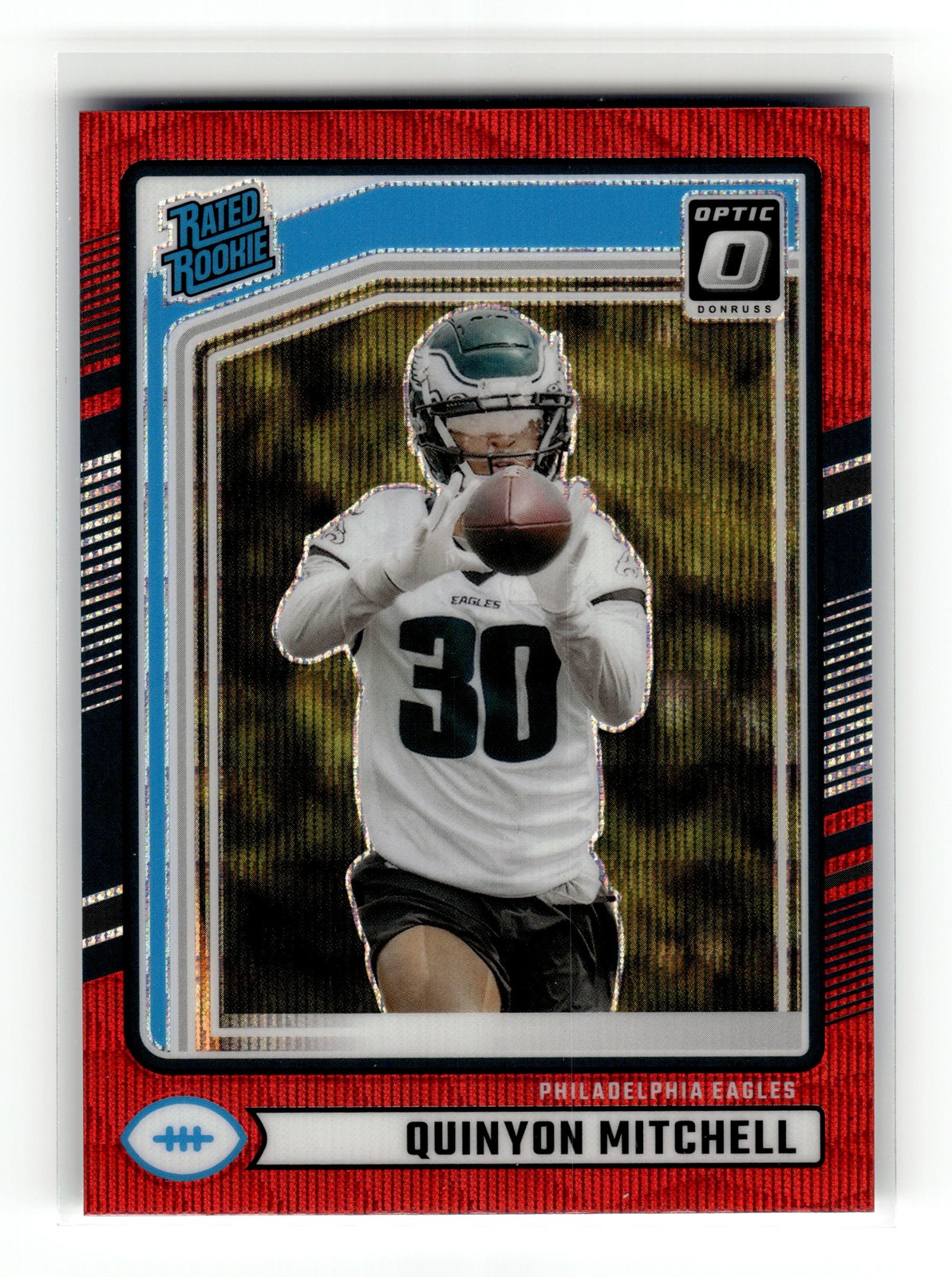 Quinyon Mitchell 2024 Donruss - Optic Preview Red Wave #361 Rookie Eagles RC