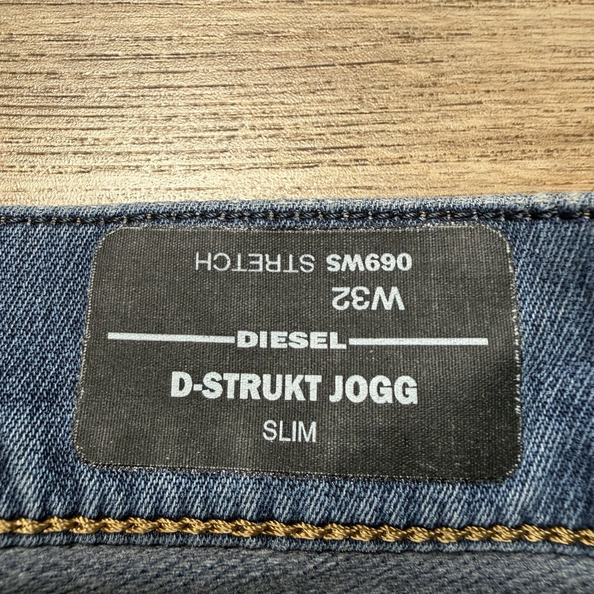 Diesel D-Strukt Jogg Jeans Men 32 Blue Slim Stretch Distressed 