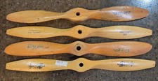 Vintage Wood RC Airplane Propellers Lot of 4 Top Flite Rev-Up JZ Zinger 9-7, 9-6