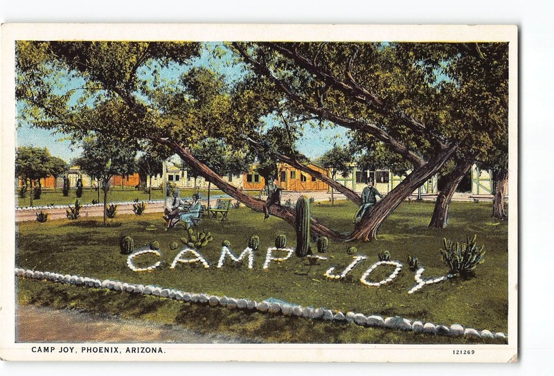 Phoenix Arizona AZ Postcard 1915-1930 Camp Joy Auto Camp