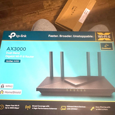 TP-Link Archer AX55 AX3000 Wi-Fi 6 Dual-Band Router OneMesh WPA3 USB 3.0