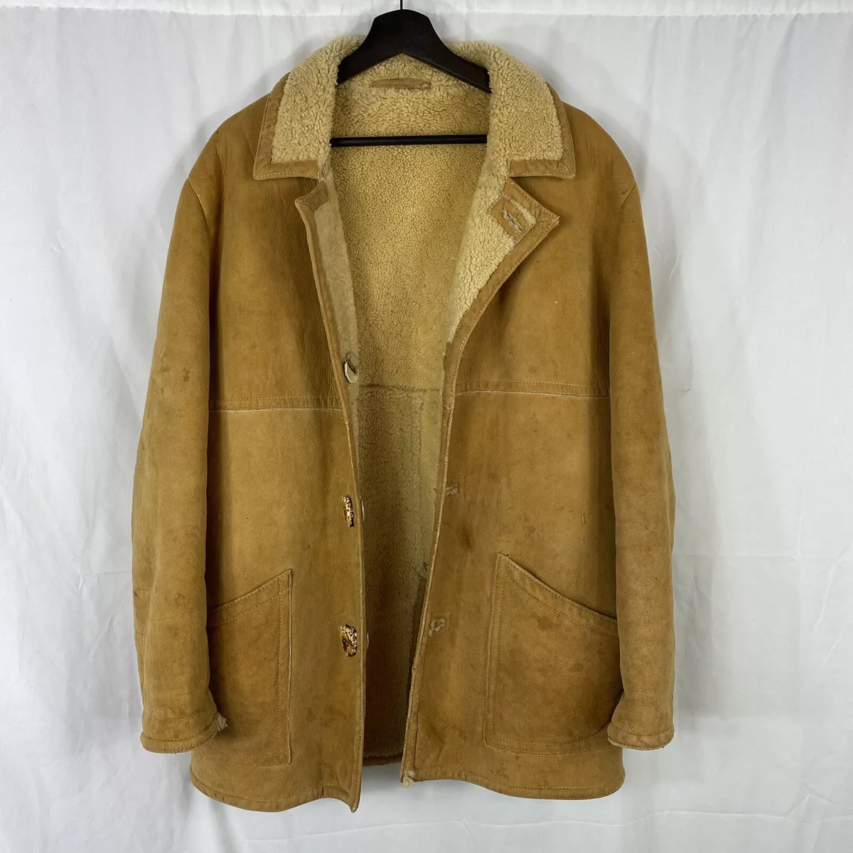 Vintage 1950s Abercrombie & Fitch Sheepskin Leather Jacket