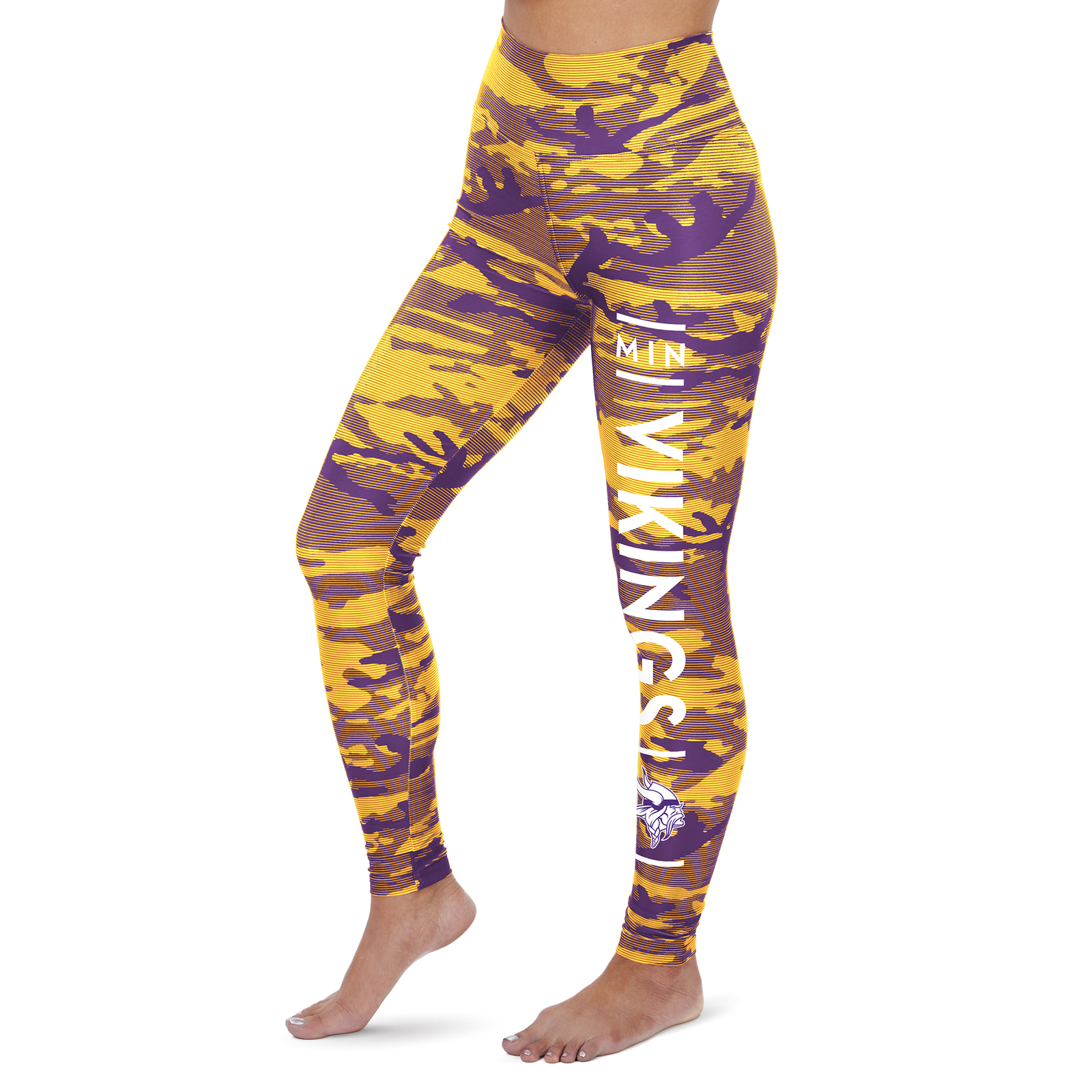 Женские леггинсы Minnesota Vikings камуфляжной расцветки Zubaz NFL Marled Lines