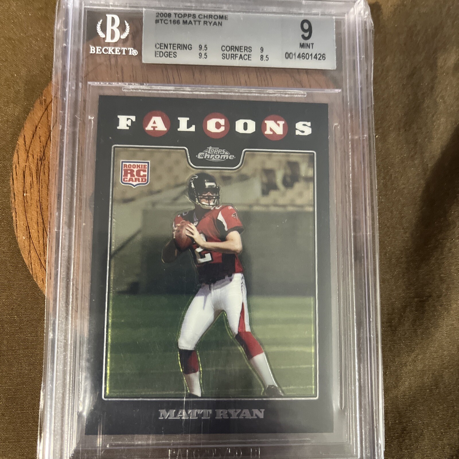 Matt Ryan RC 2008 Topps Chrome Refractor BGS 9 Rookie.
