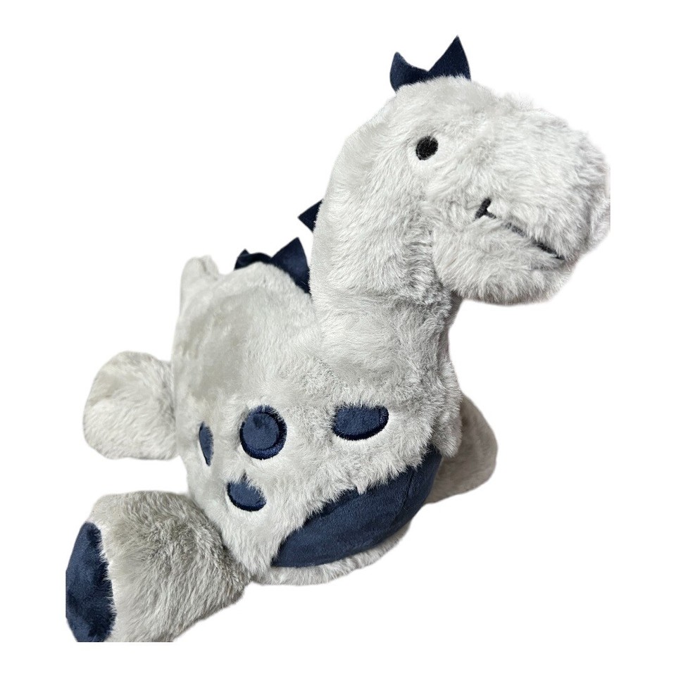 Lambs & Ivy Baby Dino Blue/Gray Plush Dinosaur Stuffed Animal Toy