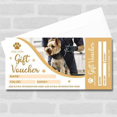 Hund Haustier Tierpfleger Pflege Gold jedes Detail Geschäft Geschenkgutschein