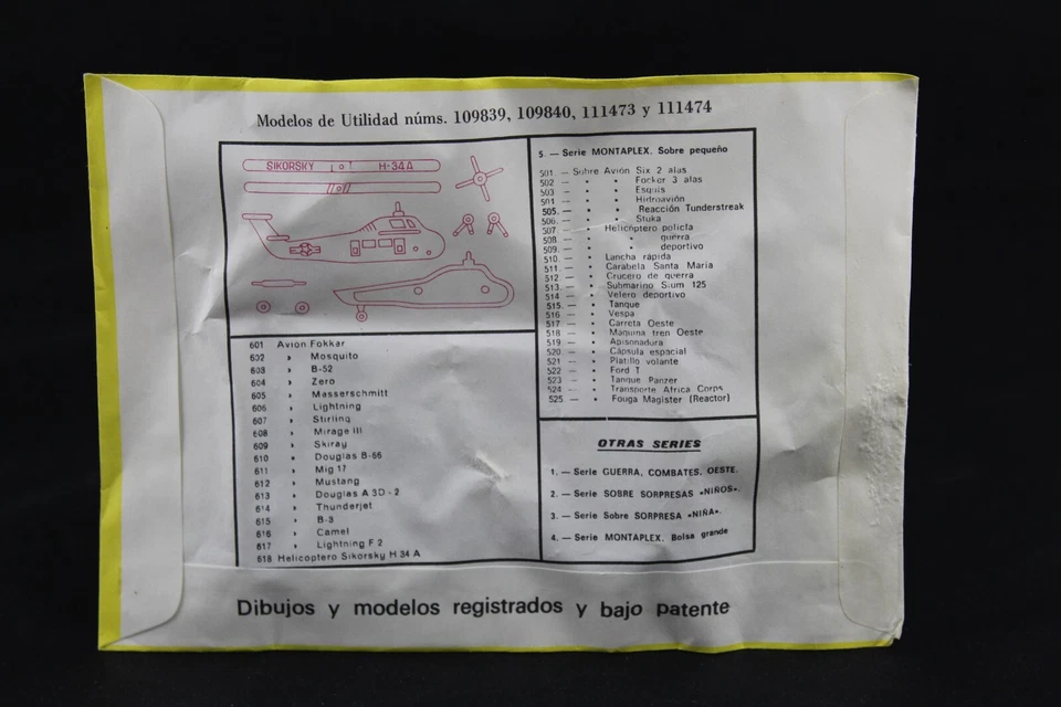 Informazioni su MONTAPLEX Serie 600 ELICOTTERO Sikorsky H-34A Giocattolo c.19... - Immagine 2 di 2