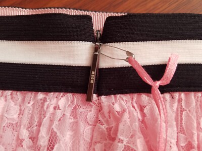 Jupe MSGM Milano Plissée En Dentelle Rose - Taille 38 - Longueur Mi-Mollet - Neuf Avec Étiquettes (NWT)