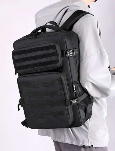 18" Tactical Outdoor Camping Gym School Backpack Multifunctional w/ USA Flag NEW - Picture 4 of 18