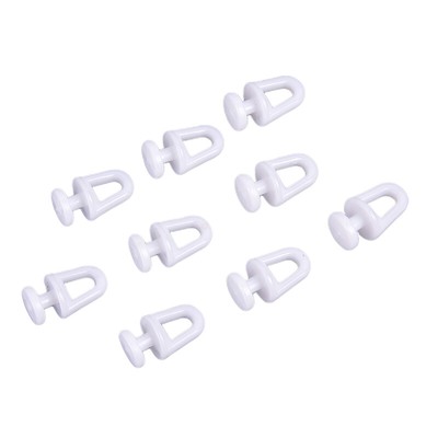 60Pcs Plastic Rail Curtain Track Conveyor Hook Rollers Home Curtains Access