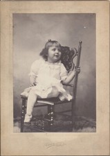 PORTRAIT OF ADORABLE SMILING GIRL IN LACE W/ CURLY HAIR - KANE, PA