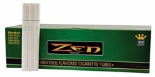 Tubos de cigarrillos Zen Mentol 100 mm 200 unidades por caja [10 cajas]