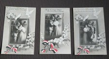 3 German WWI Feldpost Postcards.