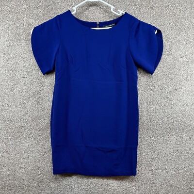 French Connection Women's Shirt Dress Size 2 Blue Short Sleeve | eBay