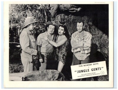Jungle Gents Original Lobby Card Leo Gorcey Huntz Hall Leggy Laurette ...