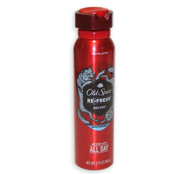 Old Spice WOLFTHORN Refresh BODY Spray 3.75 oz. Wild Collection NEW