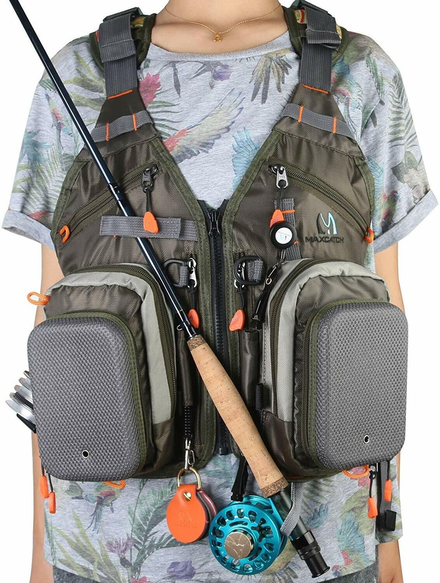 Maxcatch Sac à dos de pêche à la mouche, V-mesh vest