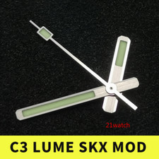 62MAS Style Vintage Watch Hand Set MOD SKX 4R35 4R36 7S26 NH35 NH36 C3 Lume