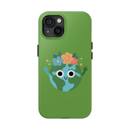 Cute Earth-Themed Tough Phone Case for Nature Lovers