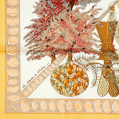 Hermes Scarf LEGENDES DE L'ARBRE Silk Carre Foulard ANNIE FAIVRE 90cm - Picture 2 of 6