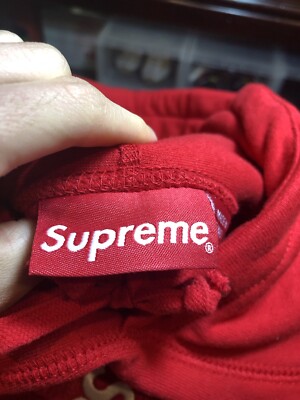 Supreme Cross Embroidered Box Logo Hooded Sweatshirt Red | eBay