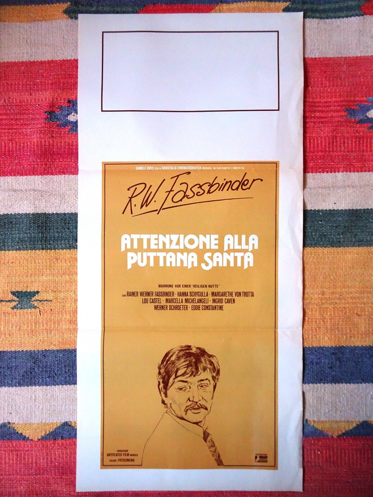 Locandina originale film Attenzione alla puttana santa (1976) - Regia di Rainer Werner Fassbinder
