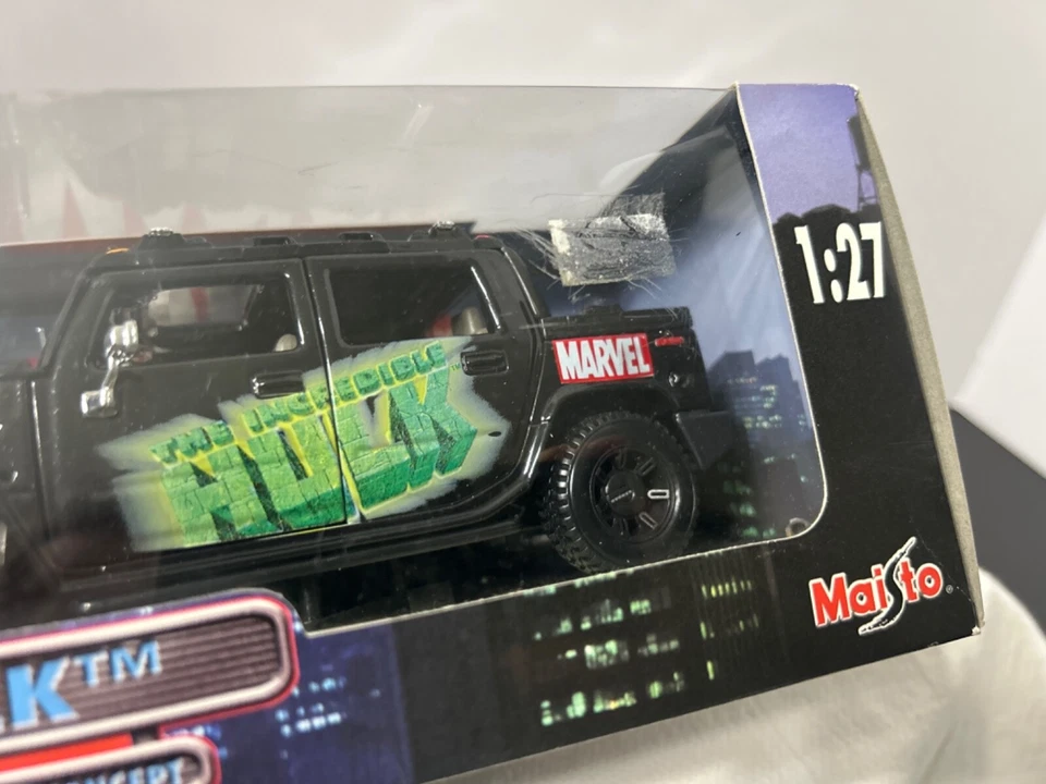 MAISTO 1:27 MARVEL THE HULK HUMMER H2 SUT CONCEPT DIECAST TRUCK 2003 - Image 2 of 4