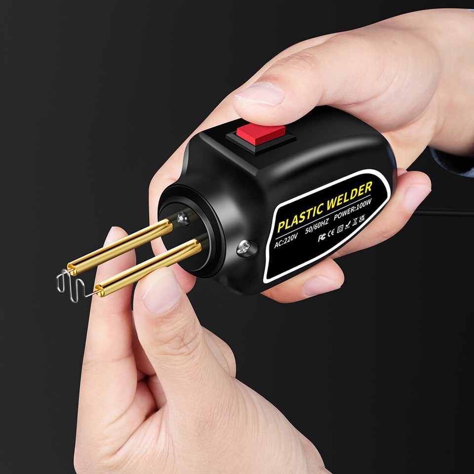 100W Plastic Welding Machine Heat Gun Hot Stapler Car Bumper Repair Kit