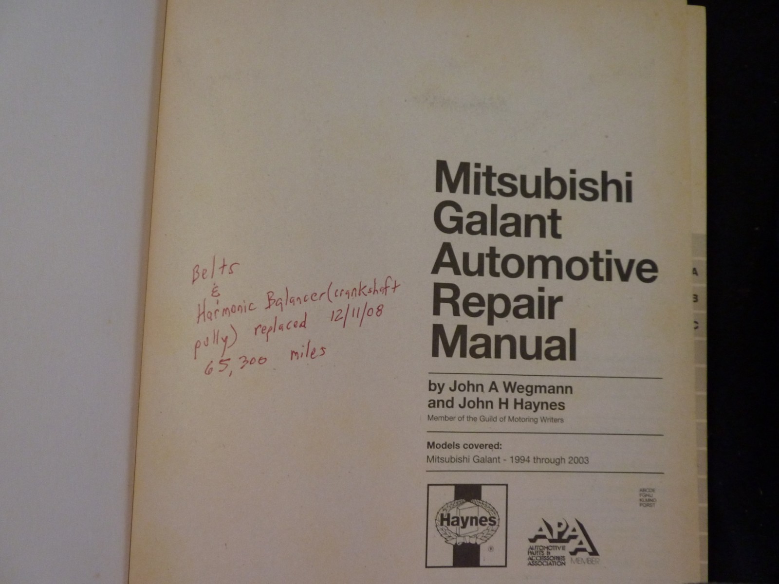 MITSUBISHI GALANT 1994 Thru 2003 All Models Haynes Repair Manual 68035 |  eBay