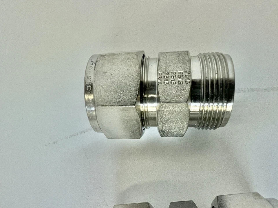 4-Parker 3/4” Stainless Steel Compression Fittings-1 Male-Brand New As Pictured - Image 4 of 4