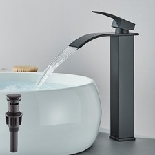 Vessel Sink Faucet Matte Black Tall Bathroom Faucet One Handle Basin Mixer Taps