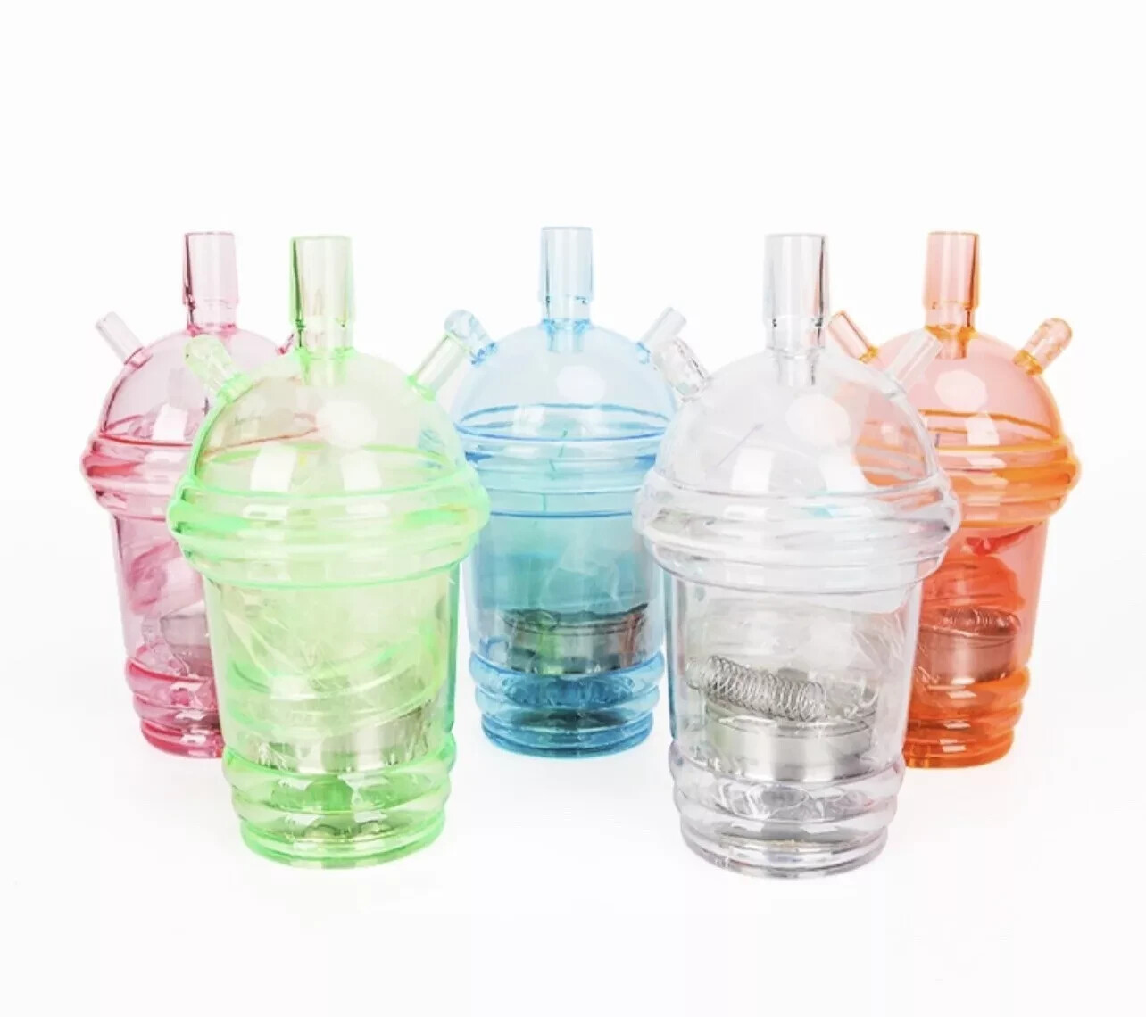 Moveable Piping 1 Portable Shisha Pipe Hookah Set With LED Light Hose Acrylic Smoking ...